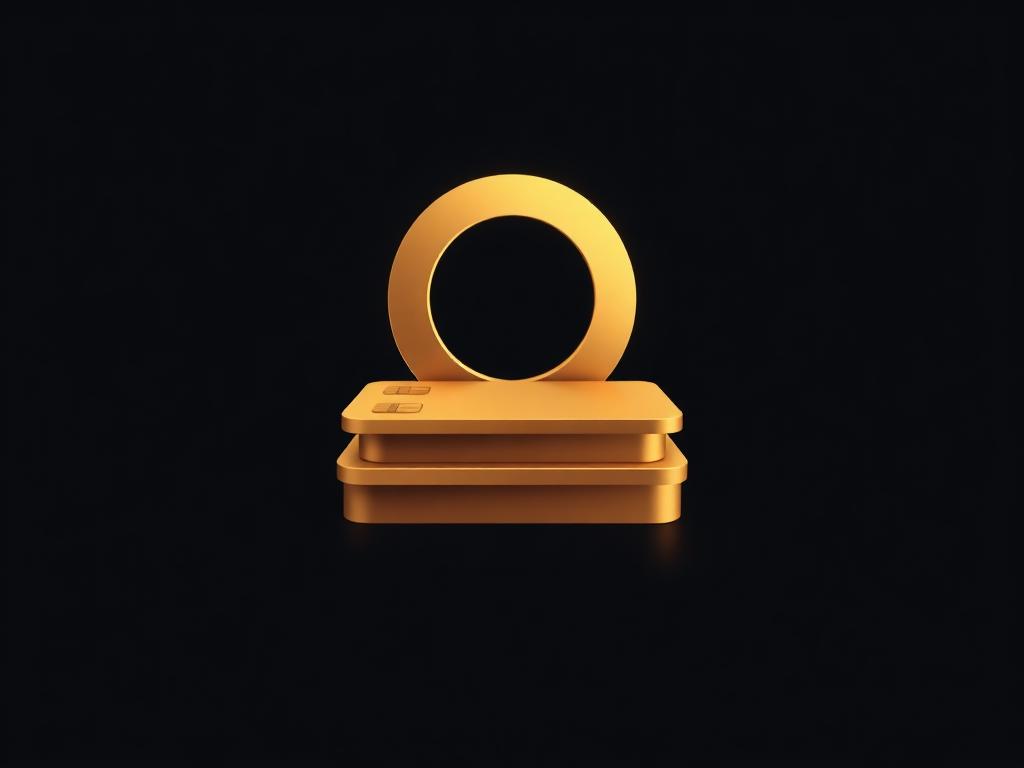 Stacked gold cards beneath a rising ring, representing business credit capacity
